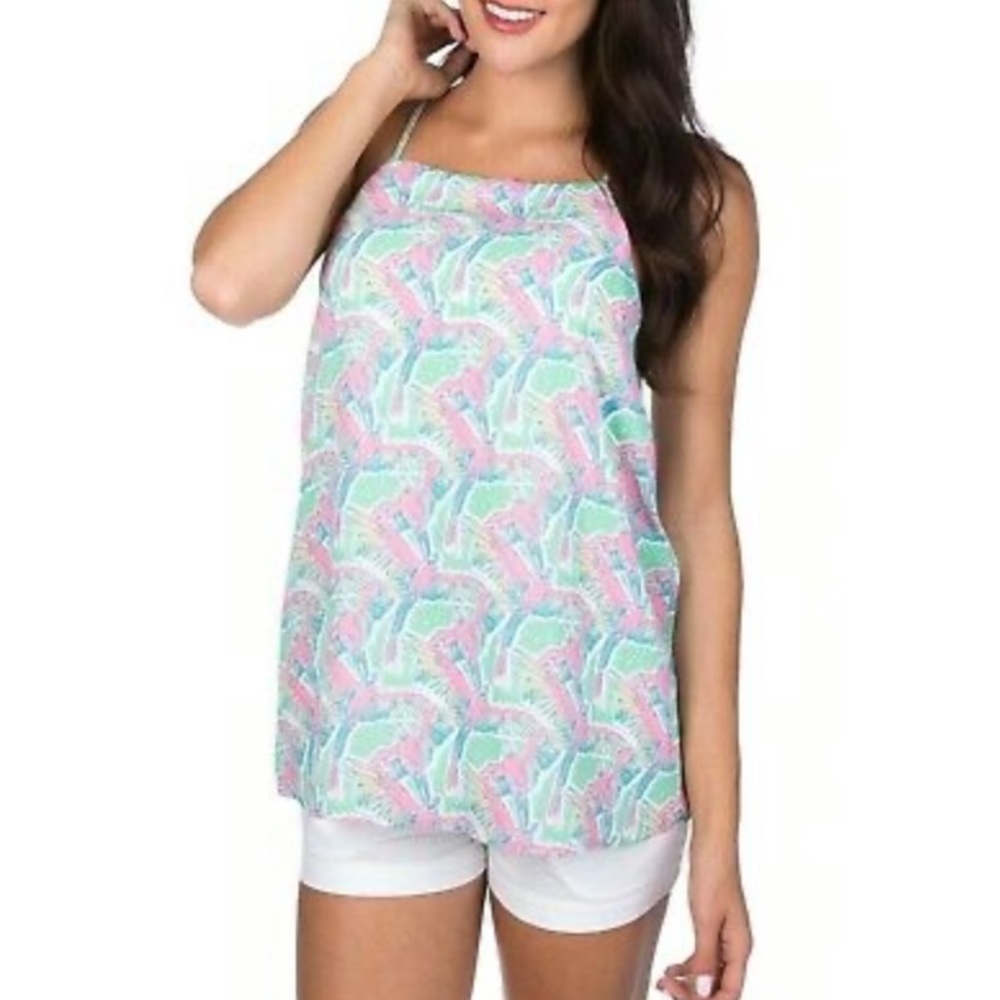 Lauren James Macawl Me Emmie Tank NWT birds summer vacation size xs